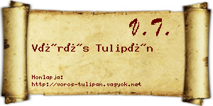 Vörös Tulipán névjegykártya